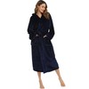 Vlazom Ladies Dressing Gowns, Fluffy Super Robe Comfy Flannel Bathrobe