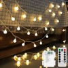 Battery Operated LED Globe String Lights, 2-Pack Total 52FT 120LEDs