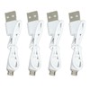 4Pcs Retractable Flashlight COB LED Zoom Flashlight Rechargeable Strong Light