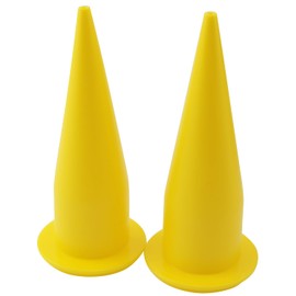 LQ Industrial 4PCS Plastic Glass Glue Nozzle Yellow Caulking Nozzle Piston Caulking Large Tip Nozzle Soft Glue Glue Gun Nozzle Used for Sealing Cracks Filling Joints Gluing Materials