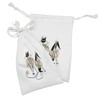 Lunarable Animals Fabric Pouch Set of 2, Glamor Cat and