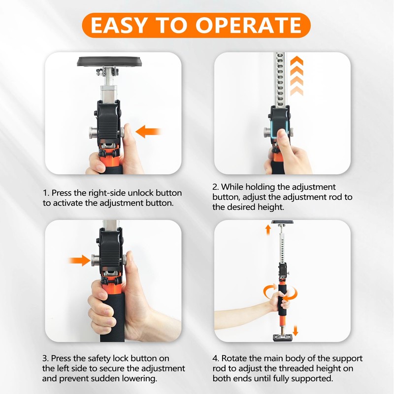 HOLOTHURIAN Cabinet Jack Support Pole, 15.8-23.6 inches Third Hand Tools