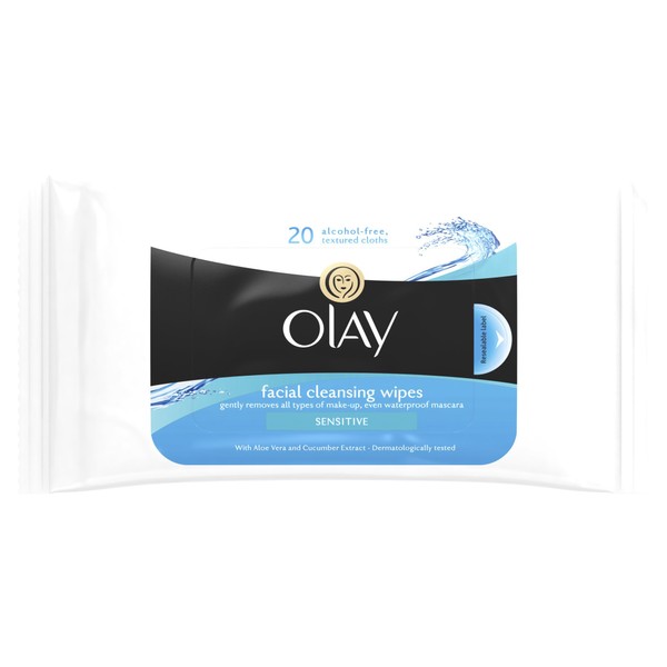 Essentials by Olay Sensitive Face Wipes tbc x 20