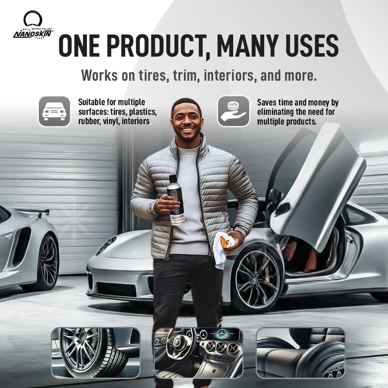 Nanoskin High Gloss Water Based, Silicone White Tire Dressing [NA-MDS16],