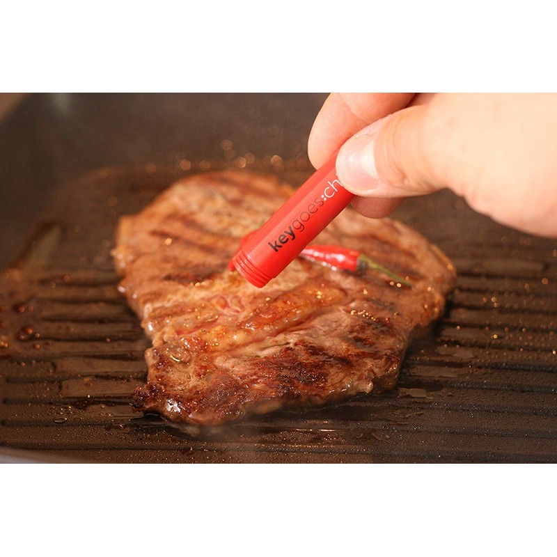 Keygoes: Chilli Black Keyring with Bhut Jolokia, Gadget, Keyring Gift