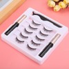 5 Pairs False Eyelashes Magnetic Liquid EyelinerTweezers Set Eyelashes Makeup