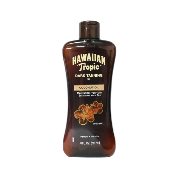 Hawaiian Tropic Dark Tanning Oil Original - 8 oz, Pack of 5