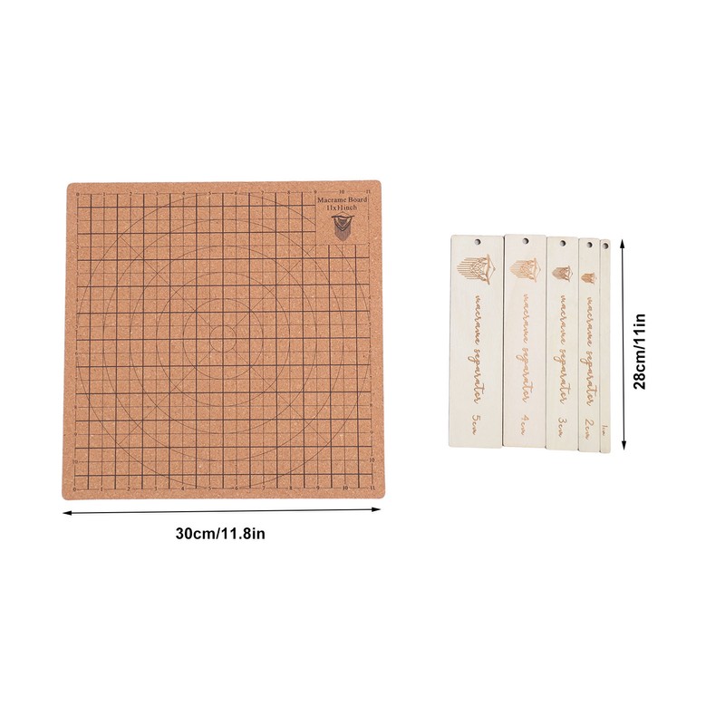 Macrame Board 11.8x11.8inch Reusable Grids Double Sided Macrame Braiding Board