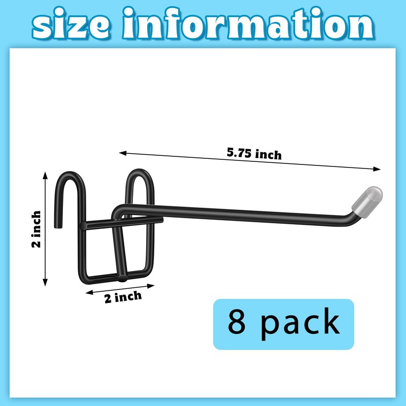 MorningRo 8 Pcs Accessory Hooks for Wire Shelving with Rubber