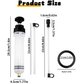 200cc Oil Extractor Pump, Oil Transfer Pump, Fluid Extractor, Fluid Syringe Extractor, Car Vacuum Fuel Transfer, Siphon Pump for Gasoline Hand Cleaner for auto Mechanics