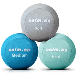 calm.on, Anti Stress Balls, Hand Trainer in 3 Strengths, Stress Ball Set for Adults and Children Including Exercises, Stress Off