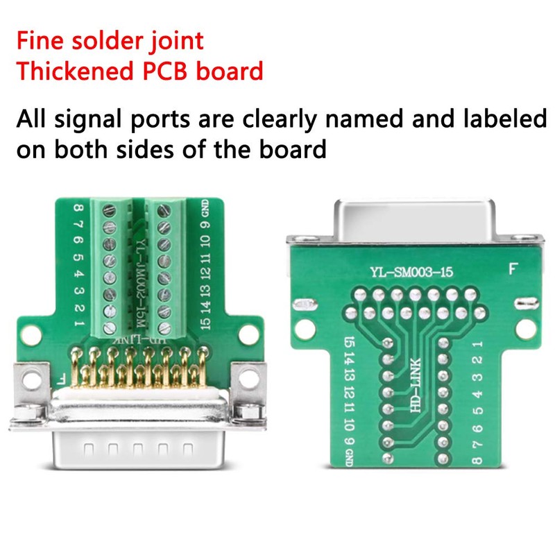 ANMBEST DB15 Solderless Serial to 15-pin Port Terminal Adapter Connector