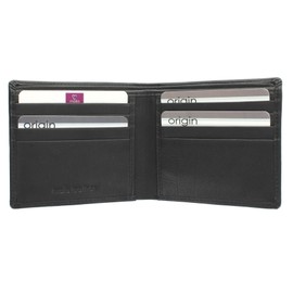 Mala Leather Origin Collection Leather Bi-Fold Wallet with RFID Protection 110_5 Black