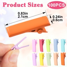 100pcs Metal Alligator Hair Clips, Crocodile Hair Clips
