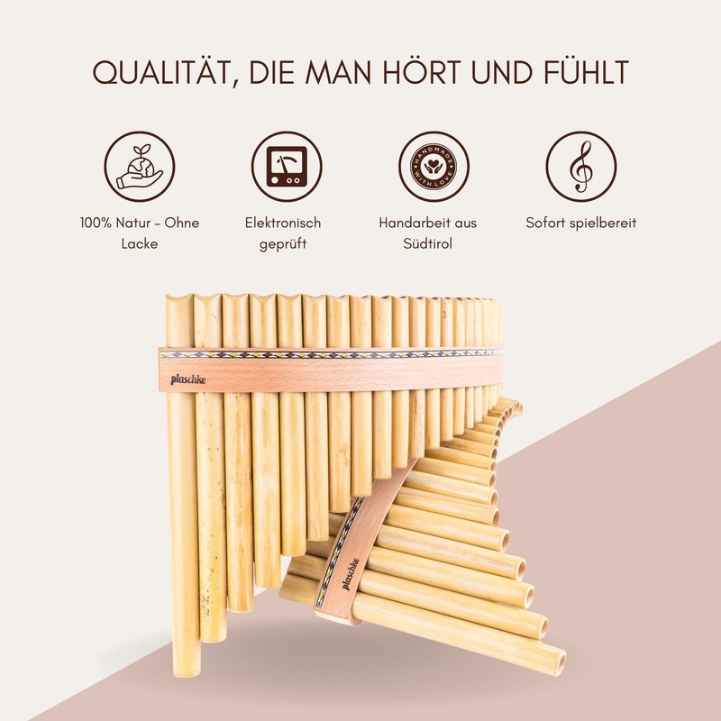 Plaschke Pan Flute 12 Pipes in C Major - The