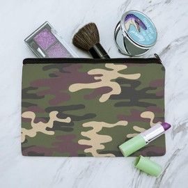 Green Camouflage Makeup Cosmetic Bag Organizer Pouch