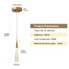 LMQNINE Kitchen Light Fixtures Ceiling Dimmable LED Modern Gold Pendant