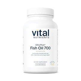 Vital Nutrients Ultra Pure Fish Oil 700 - Supports Heart, Brain, and Joint Health* - Sustainably Sourced High EPA & DHA Omega-3 Fatty Acid - Lemon Fla