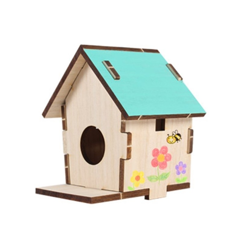 DIY Wooden Model Assembly Kit: Making a Small Birdhouse CM-858