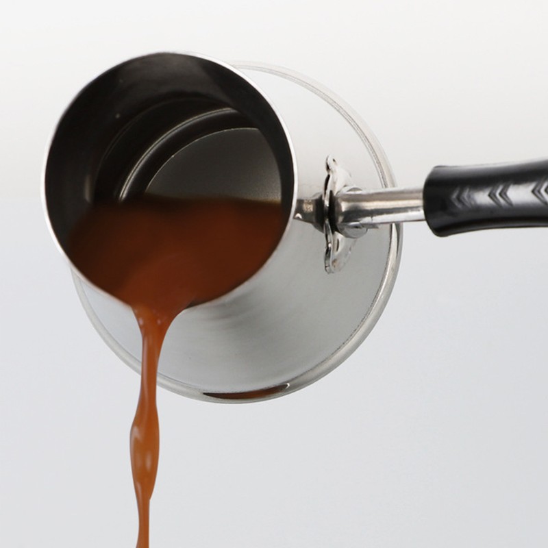2PCS Turkish Coffee Pot Stainless Steel Stovetop Pour Over Coffee