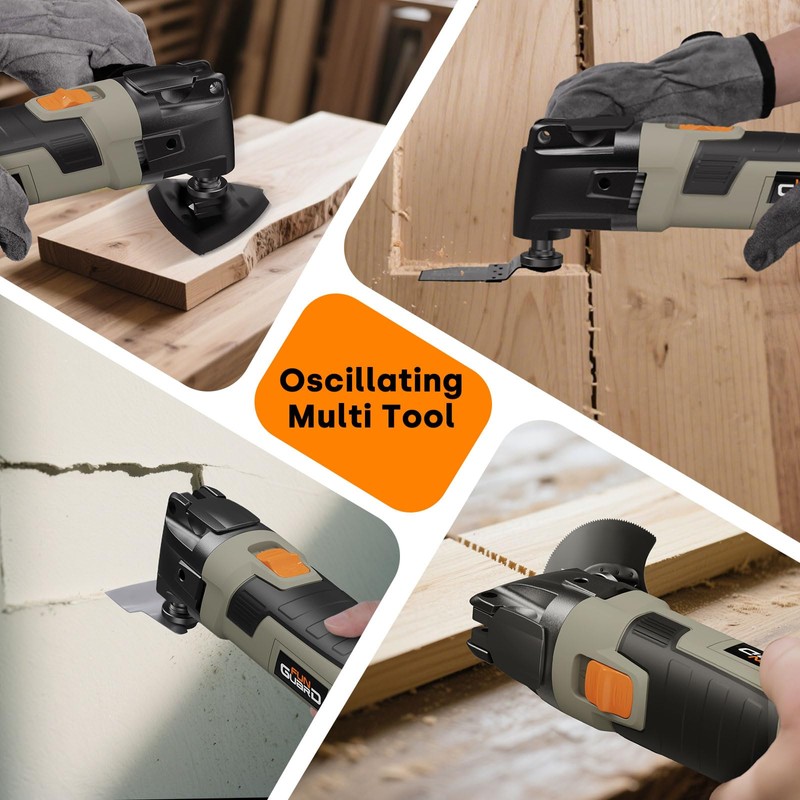 Funguard Oscillating Tool 300W, 6 Variable Speeds 22000 OPM Electric