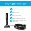 Magic Stick MS-50 TV Black Amplified Signal Booster Antenna for