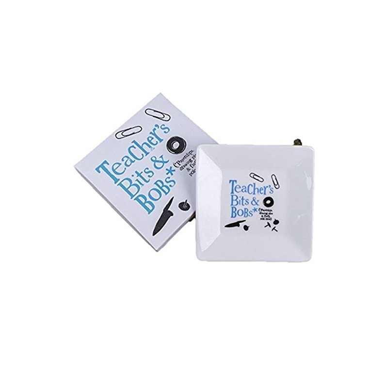 Bright Side Teacher Bits and Bobs Coin Bone Ceramic Tray
