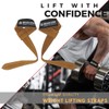 BEAR GRIP - Leather Weight Lifting Straps for Gym, Bodybuilding,