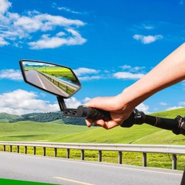Espejo Izquierdo Giratorio y Antivibración para Bicicleta de Montaña, Espejo Retrovisor para Manillar de Bicicleta para Mayor Seguridad Vial