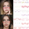 14 Sheets Face Temporary Tattoos Stickers for WomenGlitter Butterfly Heart
