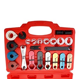 BTSHUB 22pcs Master Quick Disconnect Tool Kit for Automotive Air Conditioner AC Fuel Line, Transmission Oil Cooler Line, Radiator and Heater hoses, Fits Ford Chevy GM Models