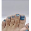 Blue Mist Stone Pedi - Long / Blue Mist Stone
