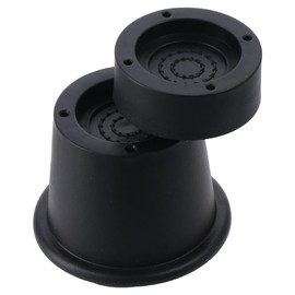 gifthub 4Pcs Adjustable Bed Risers,Heavy Duty Round Furniture Risers,Easy to Install,Black Bed Frame Risers Furniture Raise Blocks for Table Couch Bed(Raise 2.3/3.3 Inch)