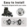 Runseaway 10Pcs Aluminum Inline Skate Bearing Spacers, Self-Centering Bushing for