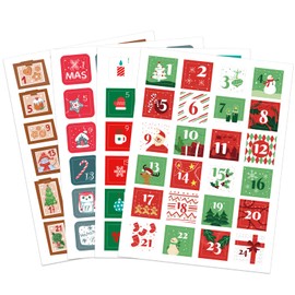 WhatSign Christmas Advent Calendar Numbers Sticker 96PCS