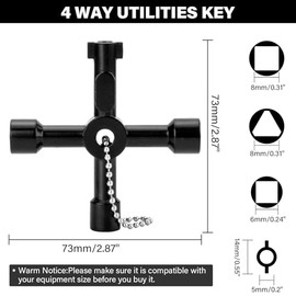 HAUTMEC - Llave de agua universal multifuncional de 4 vías, aleación de zinc, negra, 4 en 1