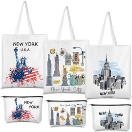 Reginary 6 Pcs City Souvenirs Gifts New York Italy Chicago Seattle Los Angeles Souvenir Gifts for Women Traveler Christmas(New York)