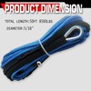 Synthetic Winch Rope 5/16" x 50ft 8500 LBs with Black