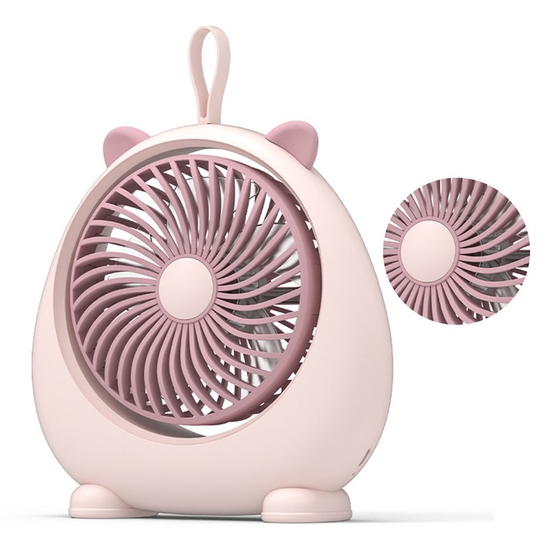 Cat Ear Desk Fan for Student Two Levels Adjustable Large
