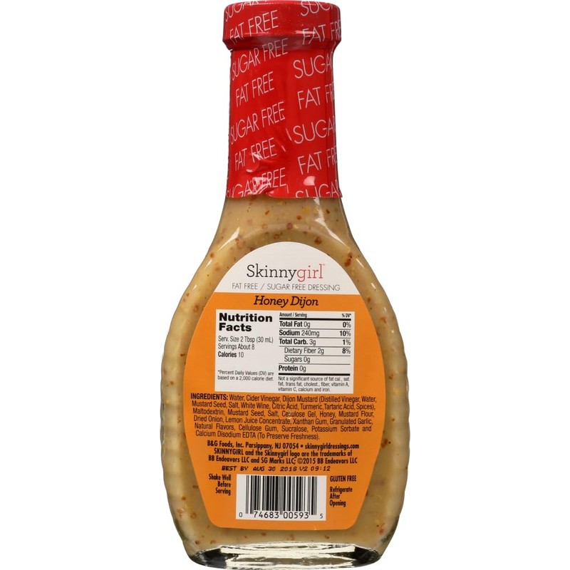Skinnygirl Fat-Free Salad Dressing, Sugar-Free Honey Dijon, 8 Ounce (Pack