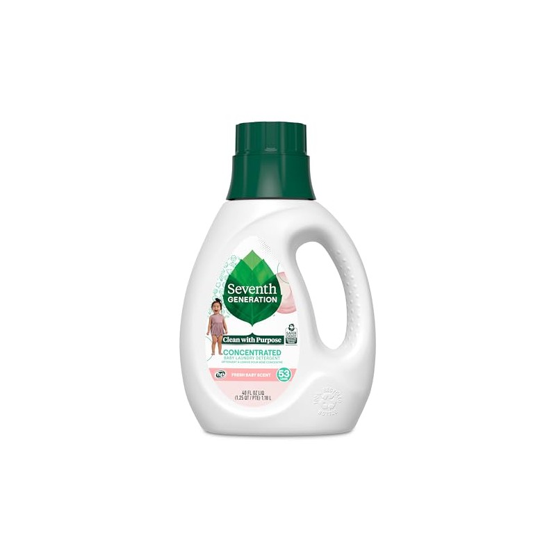 Seventh Generation Baby Concentrated Laundry Detergent, Fresh Scent, 40 oz