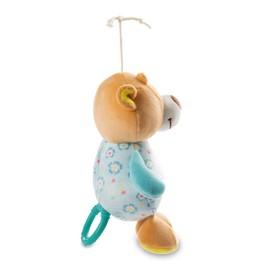NICI Musical Toy Bear 18 cm - Baby Toy Made of Soft Plush for Attaching to Pram or Cot, Cute Cuddly Toy for Babies & Toddlers, 48899, Great Gift Idea, Beige, S