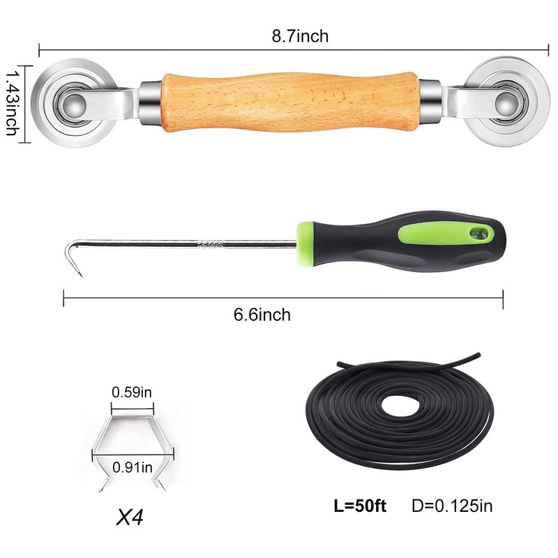 4 in 1 Window Screen Repair Kit Including Window Screen