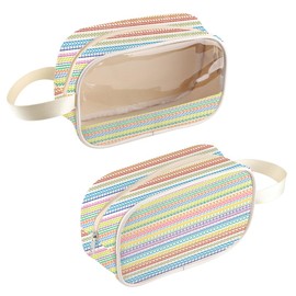 Funny Hidden Message Gift Sarcastic Gift I'm a Ray of Fucking Sunshine Clear Cosmetic Bag Adult Humor Gift (Pink lineBag)