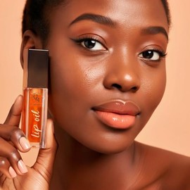 Lip Oil, Tinted Lip Butter Balm, Overnight Conditioning Lip Mask & Lip Balm for Instant Moisture, Glow & Hydration, Non- Sticky, Soothing Lip Care (Honey)