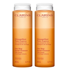 Clarins Clarins One-Step Facial Cleanser With Orange Extract | 2-In-1 Cleanser and Exfoliator | Restores Radiance | No Rinsing Necessary | All Skin Types | 6.8 Ounces (Pack of 2)