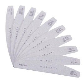 Makartt Nail File100/180 Grit Nail Files for Acrylic Nails Gel Nails Dip Nails Professional Strong Emery Boards for Nails Doubled Sides Washable Nail Accessories Tools Valentine's Day Gift 10PCS Manicure Nail Art - Color: 180/240 Grit