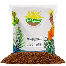 Dry Horticultural Molasses Powder (4 Pounds), Indoor/Outdoor Gardening Soil Amendment for Plants