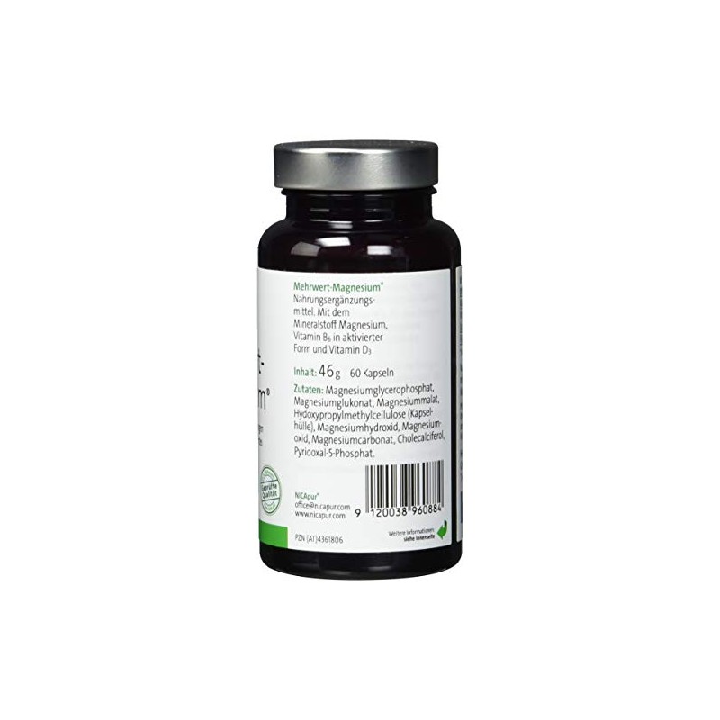 Nicapur Added Value Magnesium Capsules Pack of 60 Capsules