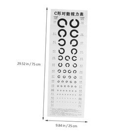 Gatuida 3sets Vision Chart for Eye Testing Visual Exam Chart Occluder Telescopic Rod Standard Eye Test for Home Use and Decor